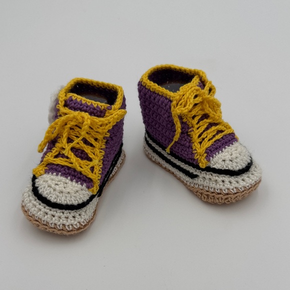 Other - LA Lakers Purple and Yellow Kids Crochet Sneakers